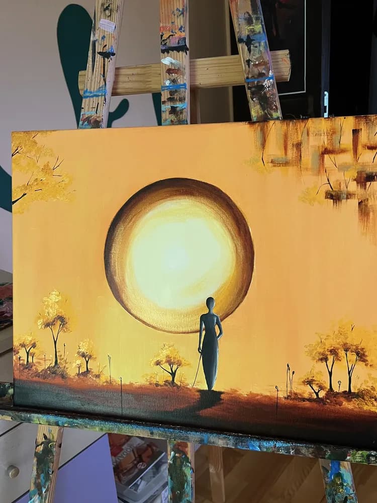 Between Worlds, 2026 — Acrylic on Canvas by Urska