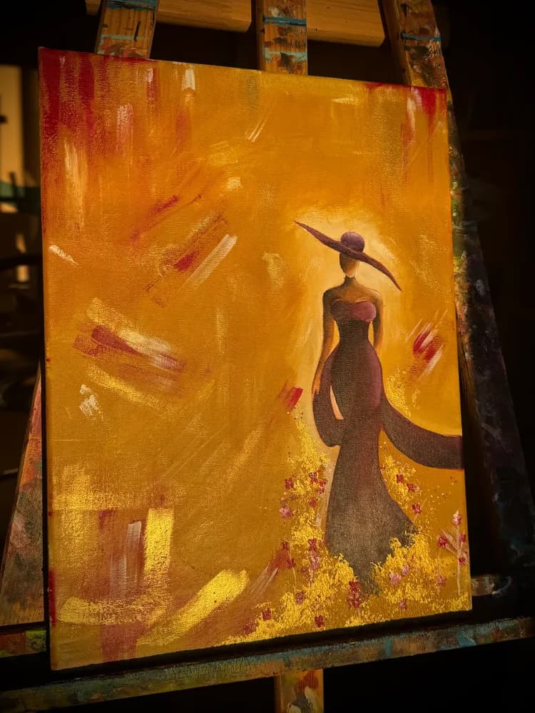 Glowing, 2025 — Acrylic on Canvas by Urska