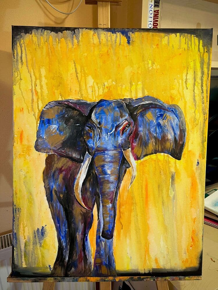 Little Wheel, 2022 — Acrylic on Canvas by Urska