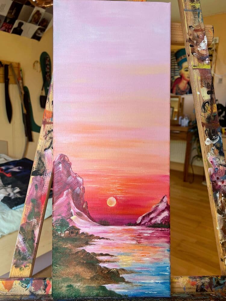 Sunset, 2025 — Acrylic on Canvas by Urska